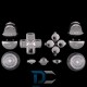 PlayStation 4 aluminiowe zamienniki przycisków Violet
